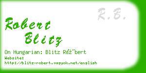 robert blitz business card